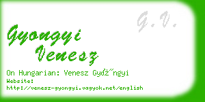 gyongyi venesz business card